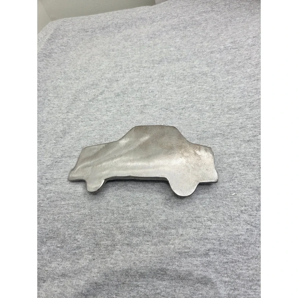 Handmade Massive Metal Car Silhouette Belt Buckle Signed Thor One of a Kind Auto